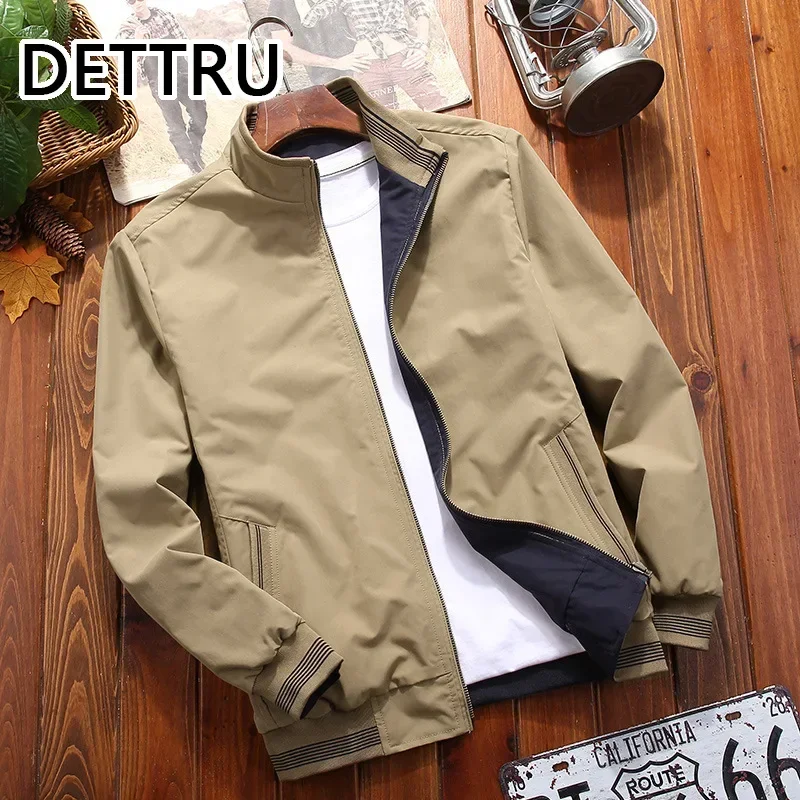 Veste à col montant double face pour hommes, vêtements décontractés, tendance américains, nouveau, printemps, automne, 2024