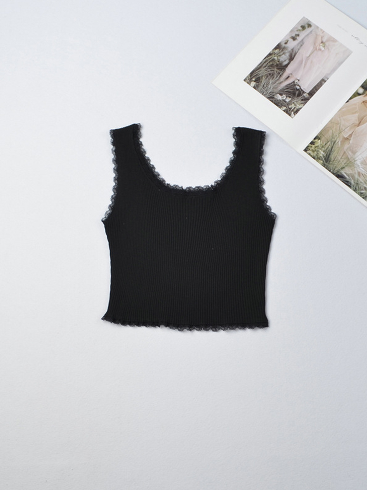 Débardeurs pour femmes, collection été 2024, débardeurs courts sexy à lacets, débardeurs courts unis pour femmes, débardeurs courts à col carré, débardeurs courts unis, été