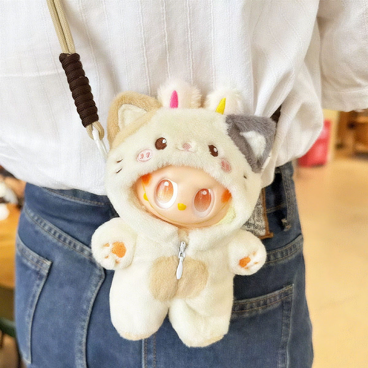 Vêtements uniquement, sweat à capuche de dessin animé mignon, série animale, vêtements pour poupée Labubu, vêtements, accessoires, cadeaux