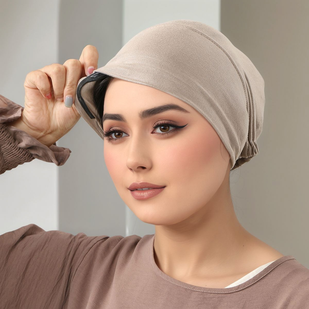 Nouvelles Bonnets Hijab Antidérapants pour Femmes Musulmanes, Sous-bonnet Couleur Unie avec Bande Élastique, Bonnet Réglable, Chapeau Intérieur, Bandana, Turban