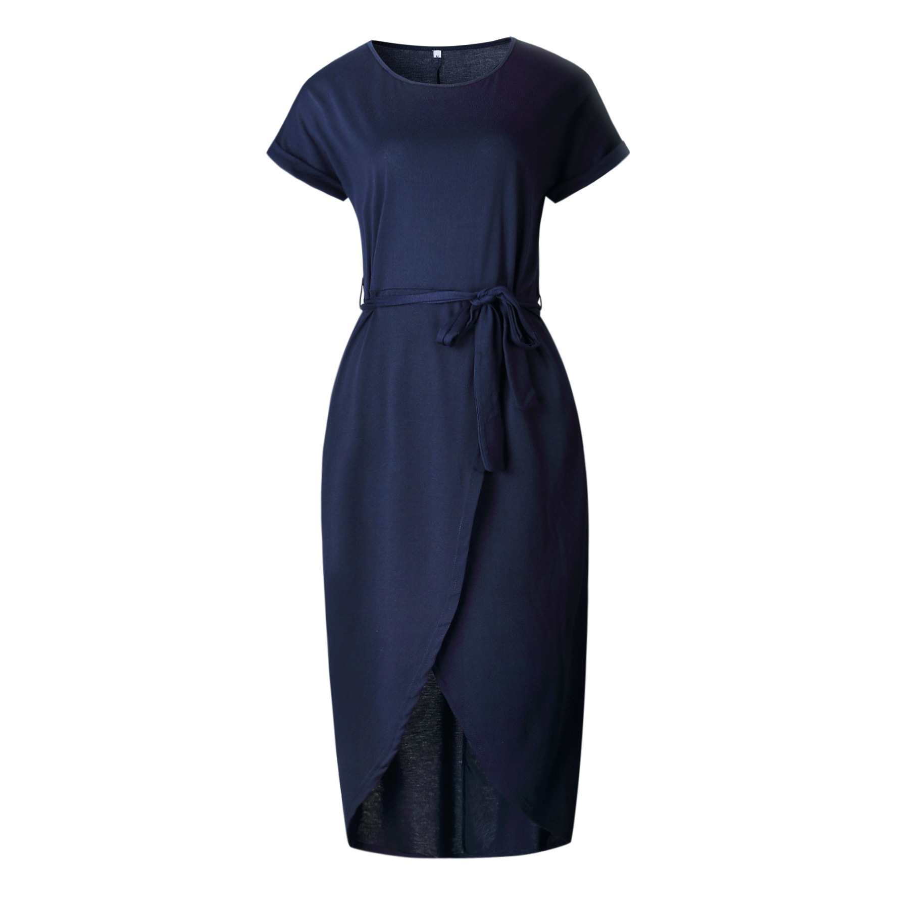 Robe maxi de plage brodée sur mesure pour femme, chemise à manches courtes, décontractée, sexy, à bandes, couleur unie