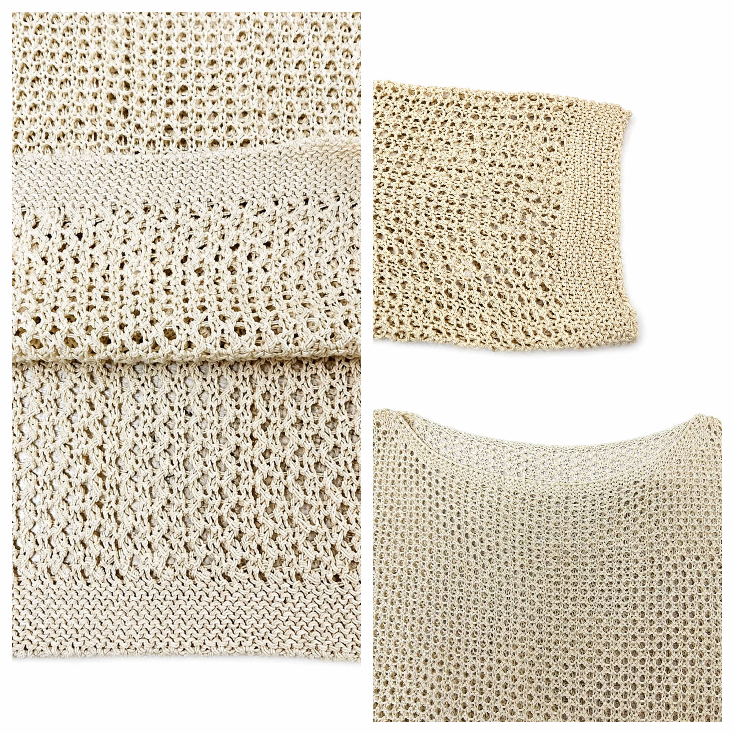 Pull à manches longues en tricot ajouré pour femme, style décontracté et polyvalent, couleur unie, col rond, pour le printemps et l'automne.
