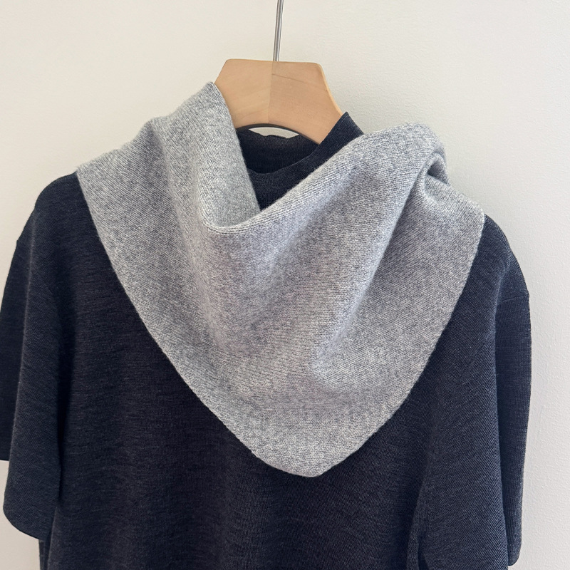 Écharpe triangulaire en tricot de laine, couvre-tête d'hiver multifonctionnel pour femmes, châle et chauffe-cou chauds et polyvalents