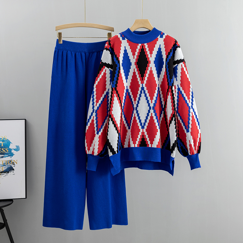 Haut à manches longues et pantalon large pour femme, ensemble 2 pièces, décontracté, mode, automne, hiver, 2025