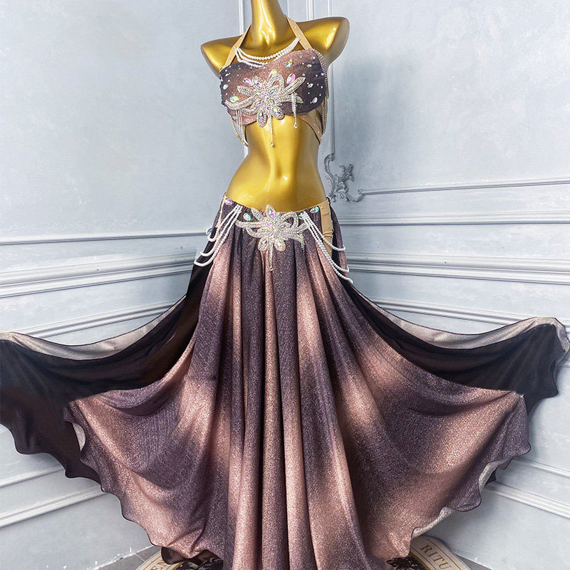 Costume de danse orientale pour femmes, tenue de danse professionnelle, robe de danse du ventre, jupe de cours, tenue de scène, modèle 2026