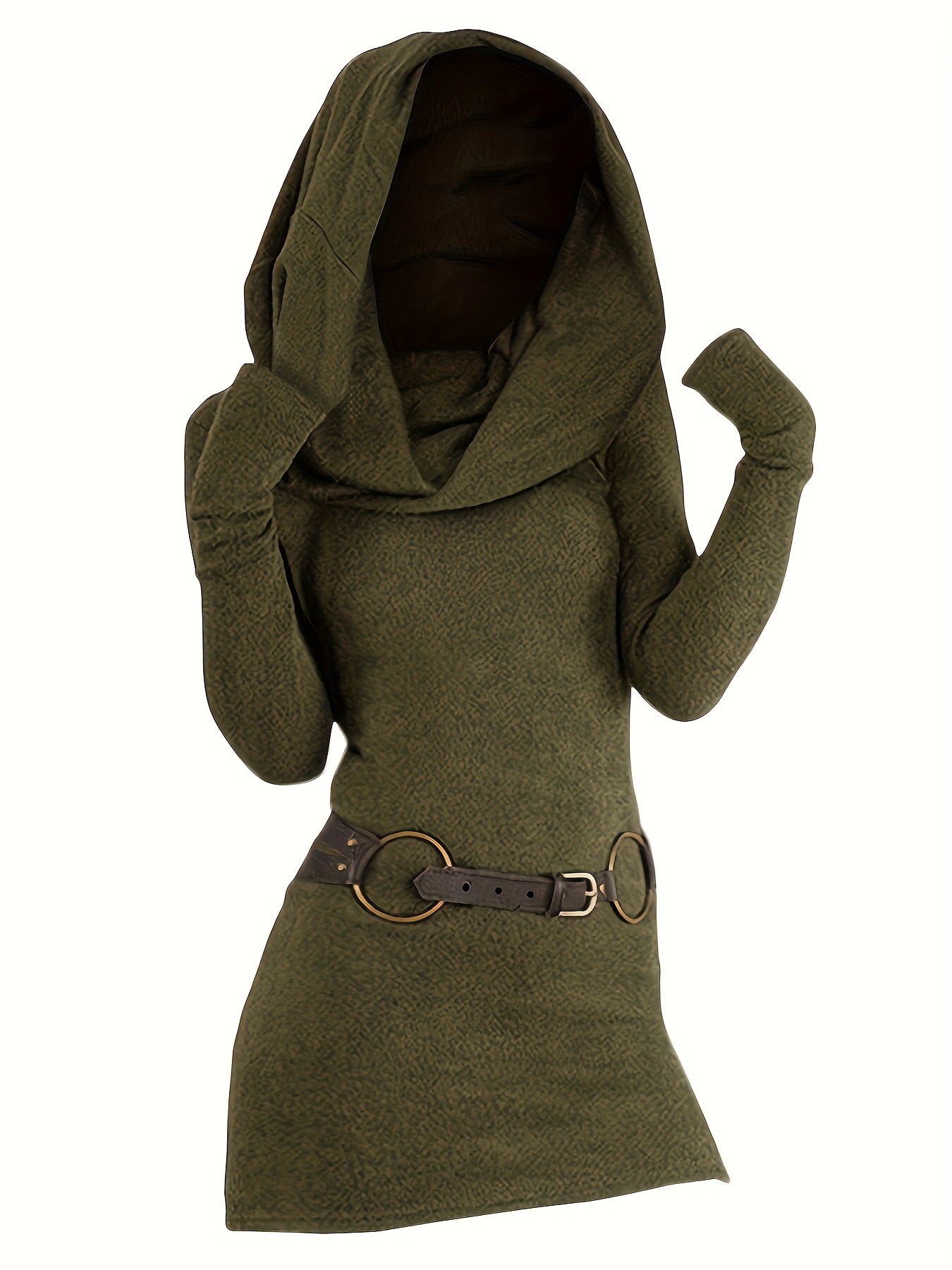 Robe en maille unie à col montant pour femme, style européen et américain, élégante et confortable pour le quotidien