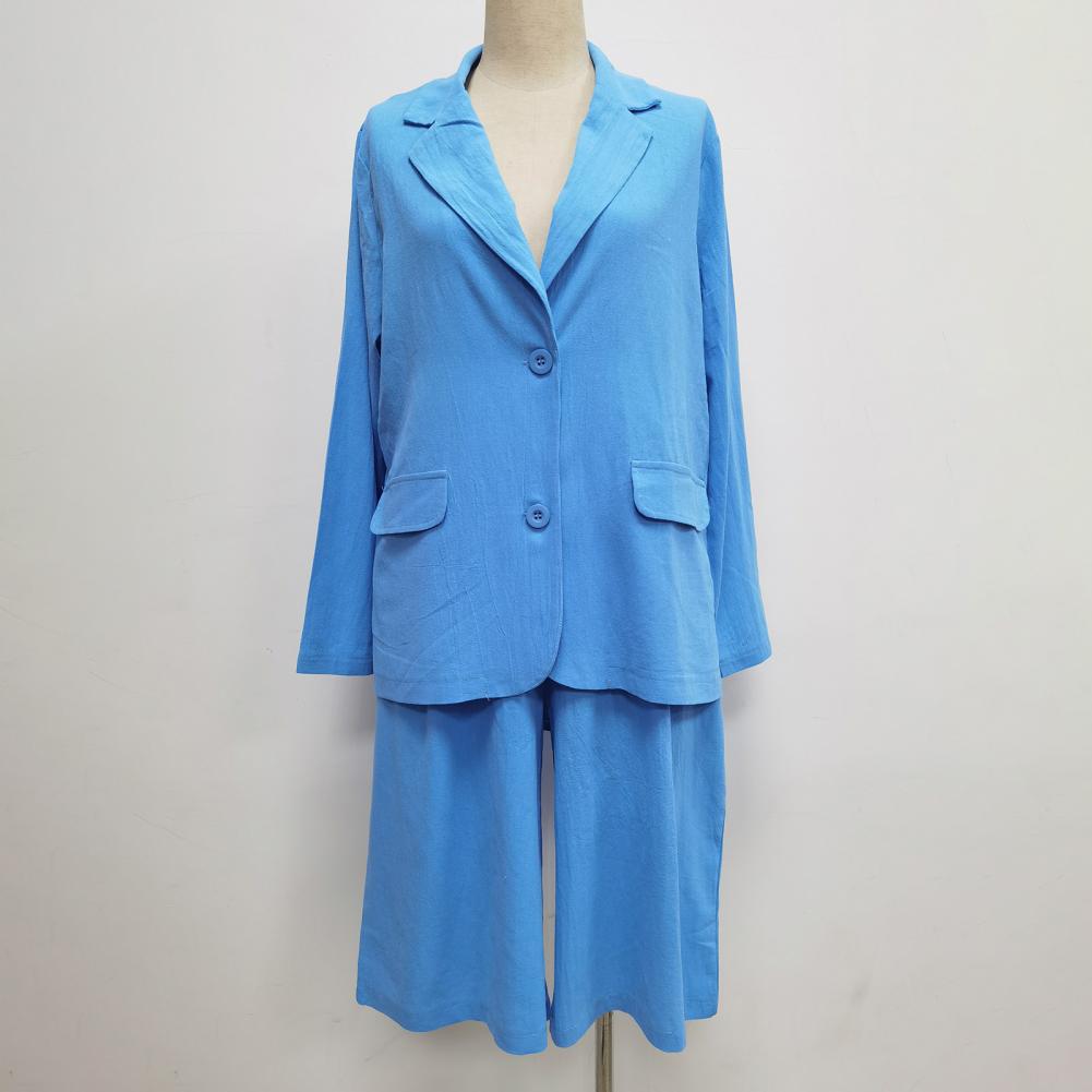Ensemble deux pièces chemise à manches longues pour femmes, couleur unie, col rabattu, chemises décontractées, gilet, short à lacets, tenues pour dames, automne 2022