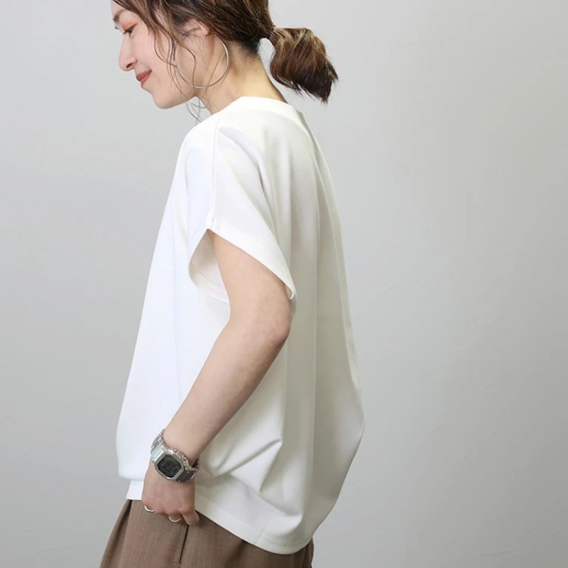 Chemise en coton à col rond pour femme, couleur unie, t-shirt basique ample, plusieurs couleurs au choix, élégante, pour le bureau, le quotidien, les déplacements, chemisier décontracté