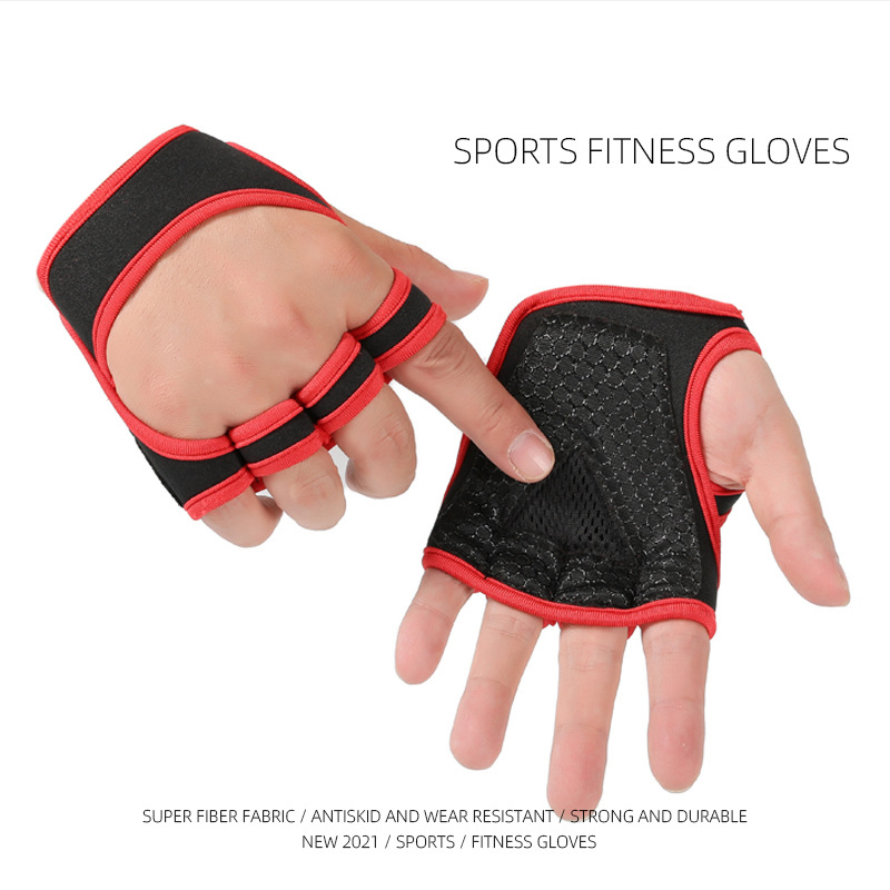 Gants d'entraînement de force pour hommes et femmes, gants de musculation, demi-doigts, prévention des callosités, salle de sport, crossfit, respirants