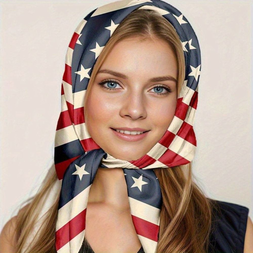 Foulard carré à motif drapeau de Porto Rico, foulard doux et polyvalent, écharpe carrée de 35 pouces, accessoires de voyage