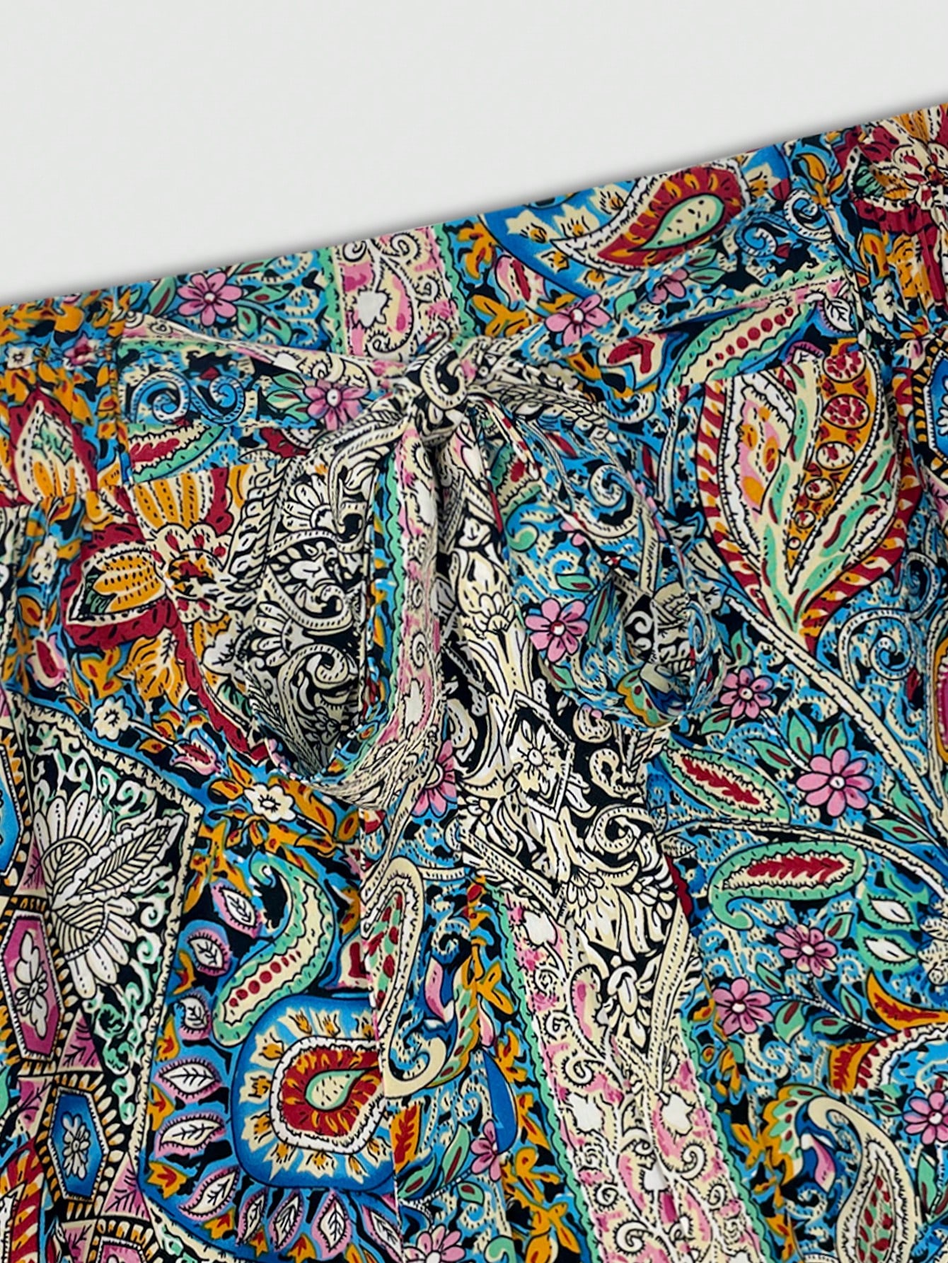 Jupe midi bohème à imprimé paisley pour femmes, taille haute, élastique, coupe A, longue et fluide, style vintage d'été