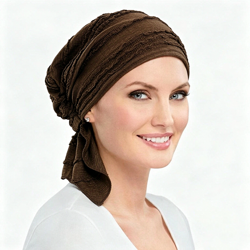Nouveaux chapeaux hijab musulmans unis à effet froissé, bonnets à volants souples et élastiques, foulard, turban, bonnet, bonnet de chimio, couvre-chef, turbante