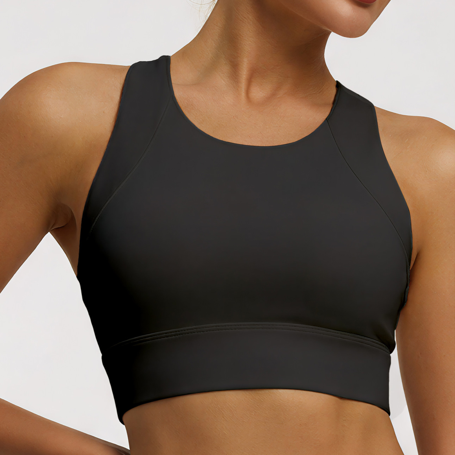 Nouveau débardeur de sport et de yoga pour femme, col halter, soutien-gorge de course sexy avec coussinets intégrés, soutien-gorge anti-choc haute intensité pour le tennis, taille L