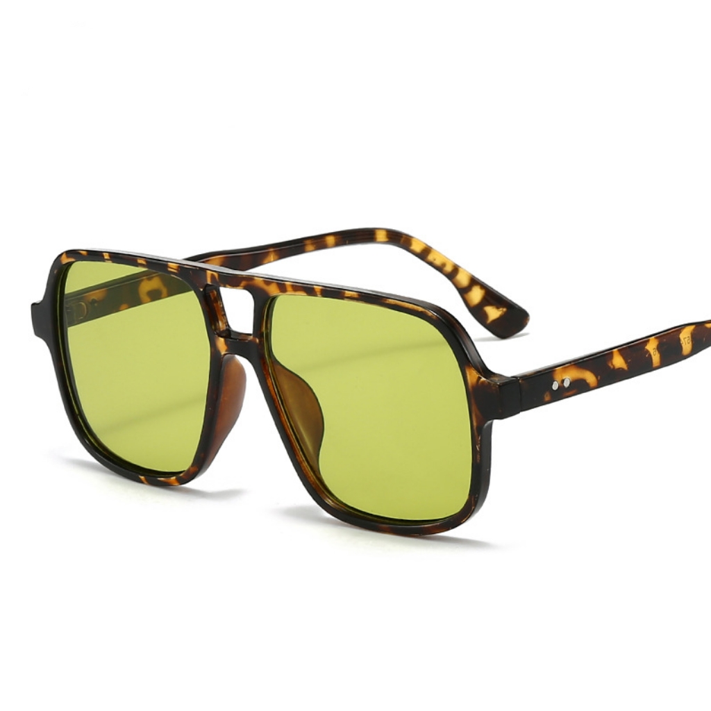 Lunettes de soleil vintage surdimensionnées, mode homme femme, montures carrées, lunettes tendance, design de marque populaire, lunettes de soleil UV400