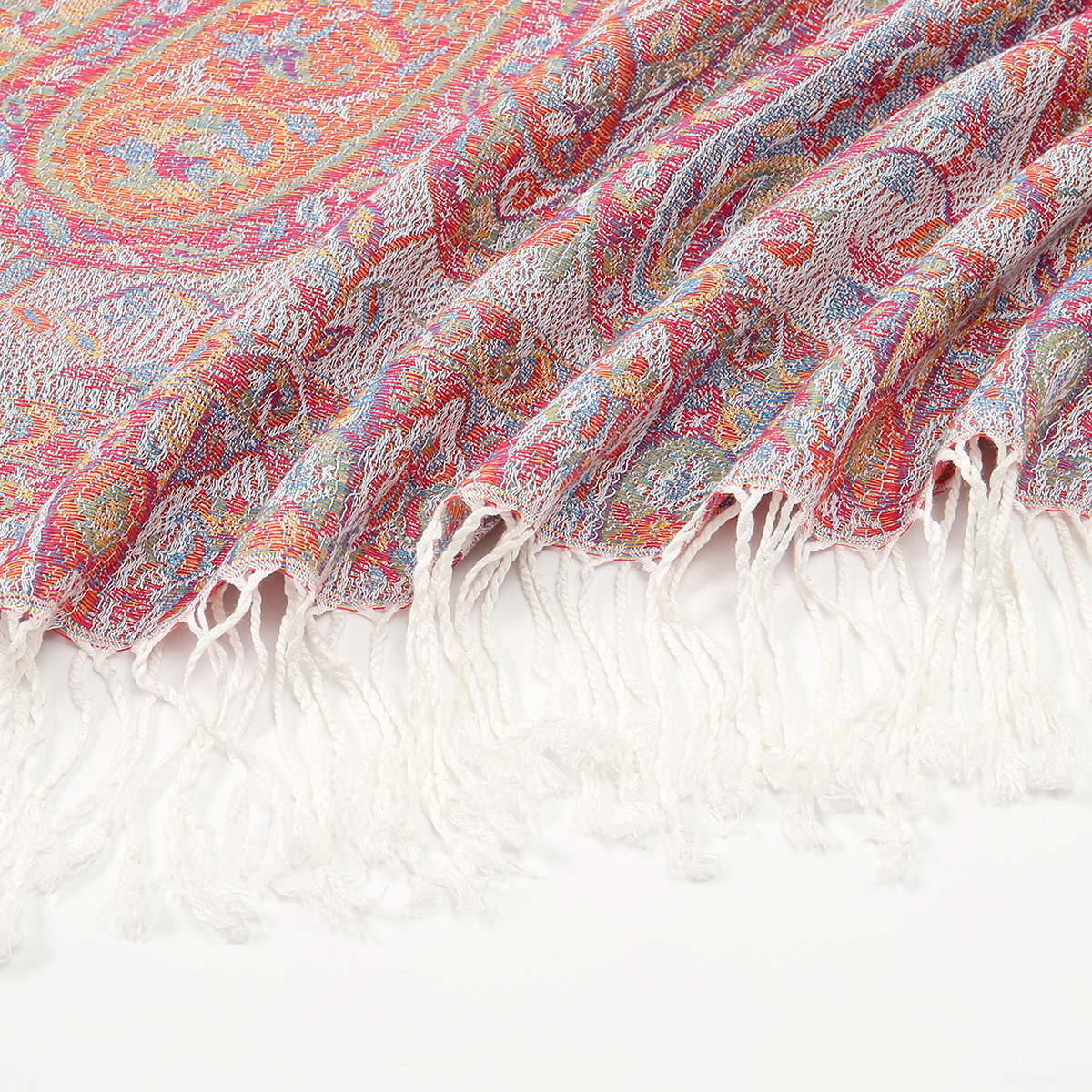 Nouveau Paisley broderie Hijab écharpe femme musulman Hijab châles ethnique motif de cajou glands foulards Elagant femme bandeau