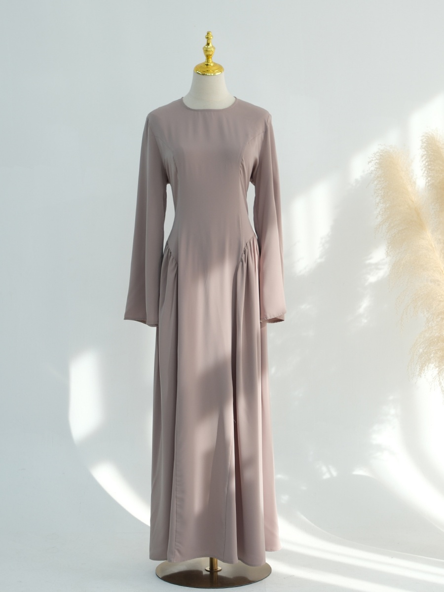 Robe Abaya Traditionnelle de Dubaï pour Femmes Musulmanes, Robe Longue Ajustée à Bretelles au Dos, Kaftan, Robe de Prière, Vêtements Islamiques pour Femme