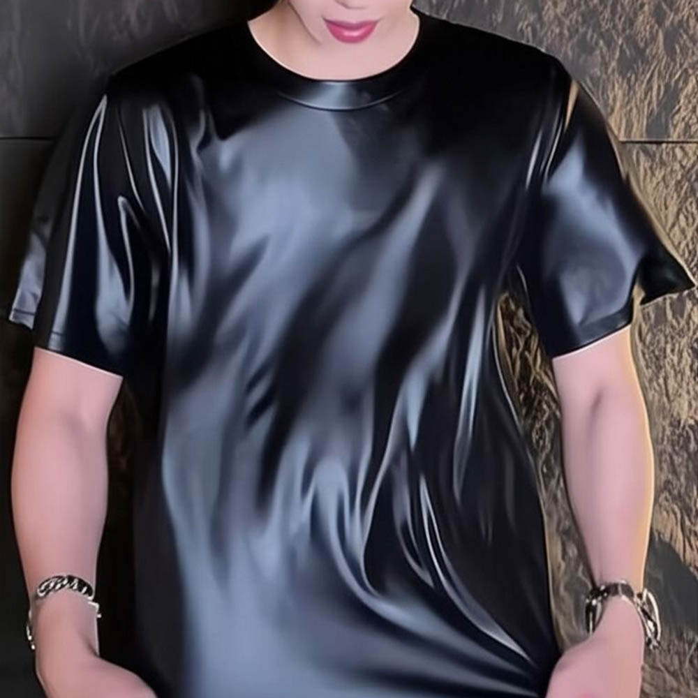 T-shirts pour hommes brillant plaine salle de bal T-Shirts Streetwear mode discothèque scène Performance hauts à manches courtes vêtements pour hommes