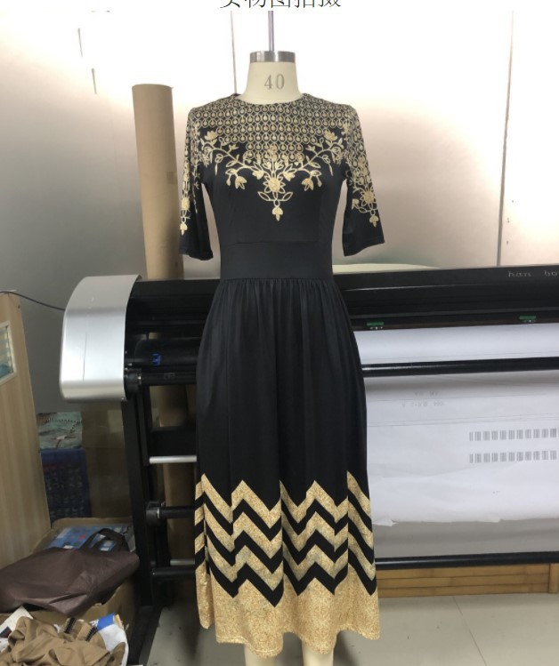 Bef123-Robe longue vintage à volants pour femmes, tenue de soirée élégante, grande taille 5XL, nouvelle collection printemps été