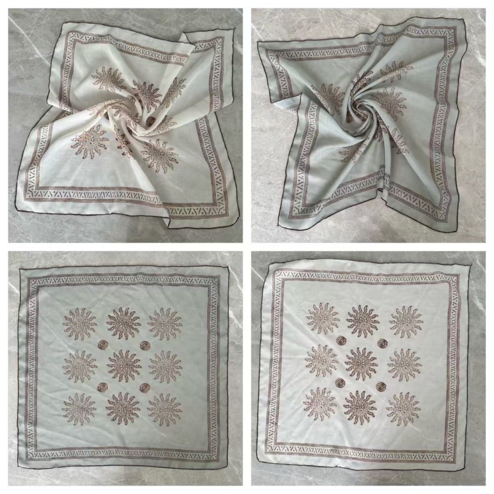 Foulard carré rétro à motif floral Y2K Hip Hop, Bandeau pour cheveux, Bandana punk pour filles