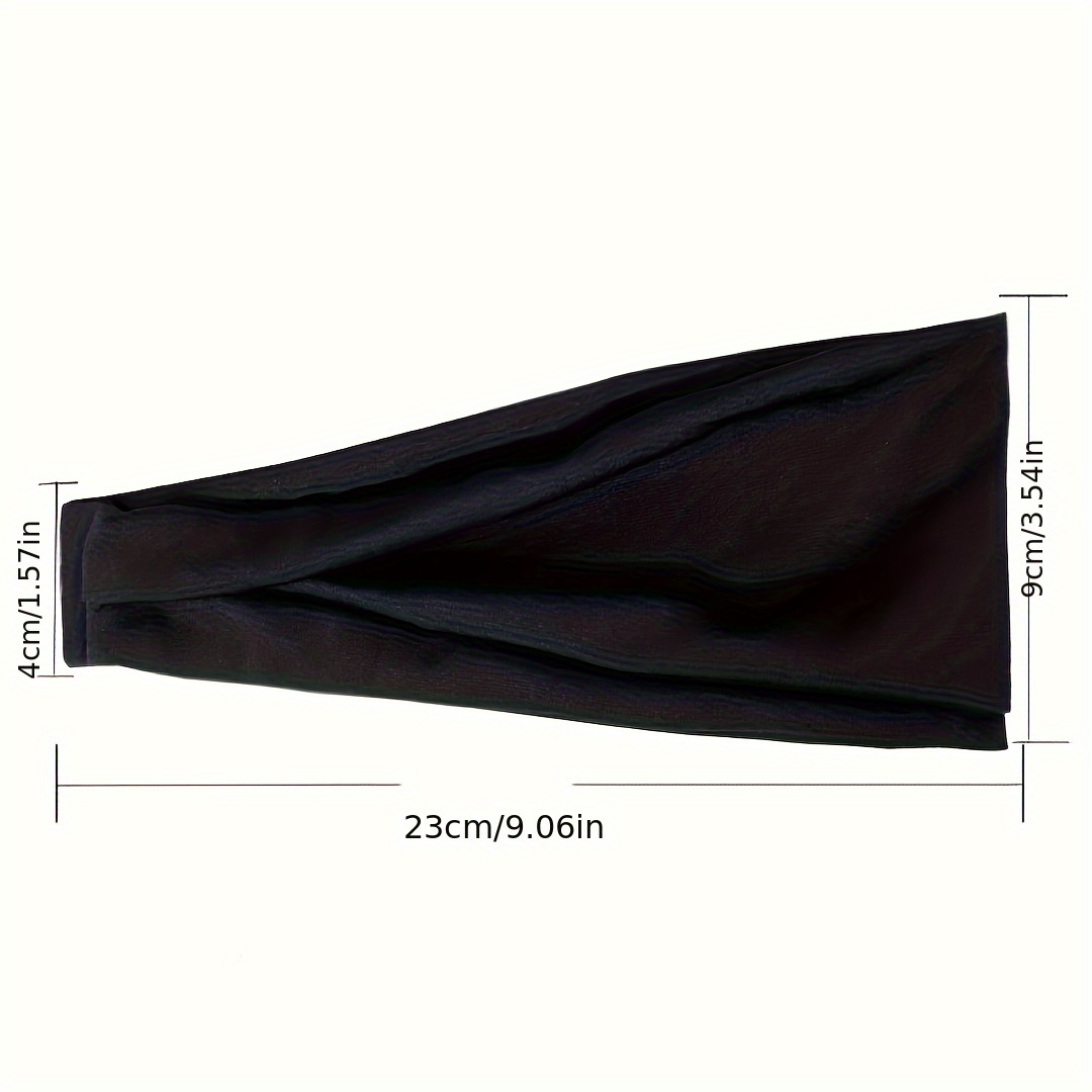 Bandeau Turban Élastique Couleur Unie pour Femme, Bandeau de Yoga, Cerceau à Cheveux Tendance pour Maquillage, Foulard Vintage, Accessoires Capillaires