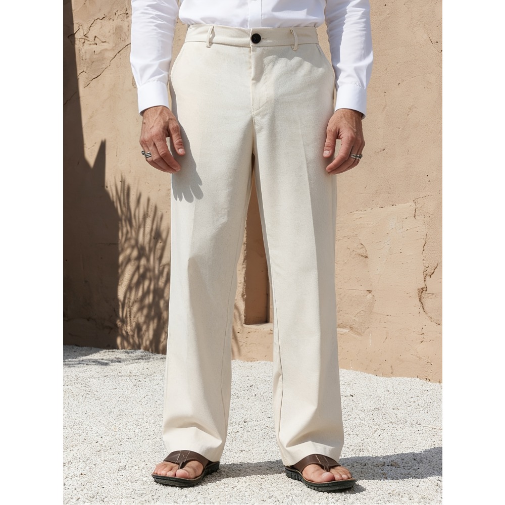 Pantalon de printemps pour homme FGKKS, marque tendance, nouveau modèle, coton respirant, pantalon droit pour homme, pantalon d'affaires, pantalon d'automne pour homme