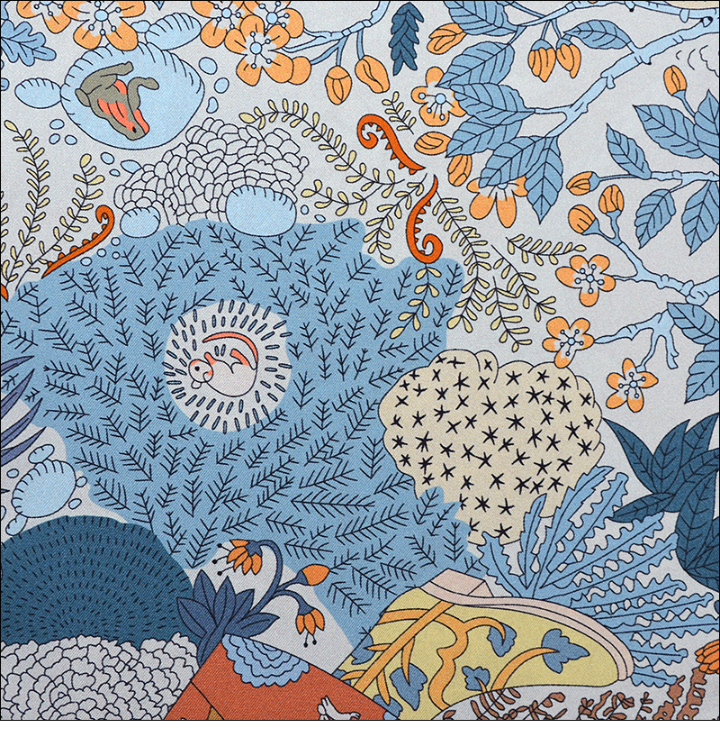 Écharpe carrée en soie sergée de 18 mm, couleur vintage, facile à coiffer, 90 * 90, bord roulé à la main, "M90F267-2"