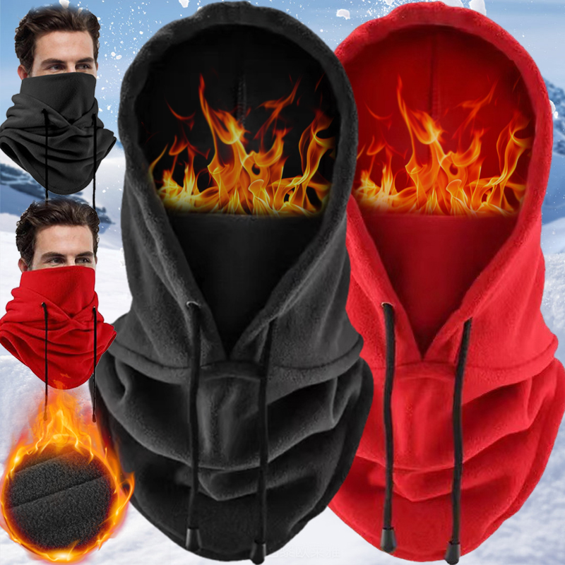 Cagoule thermique en polaire pour l'hiver, écharpe de Ski, masque facial, chauffe-cou, Snood, chapeau coupe-vent, temps froid, équitation, Sports de plein air