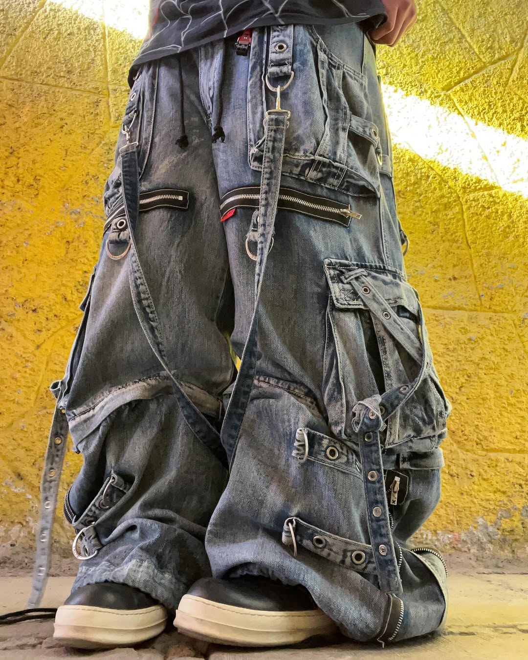 Streetwear jean lourd Y2K vêtements hommes femmes Hip Hop rétro poches Baggy Cargo pantalon Baggy jean taille basse pantalon à jambes larges
