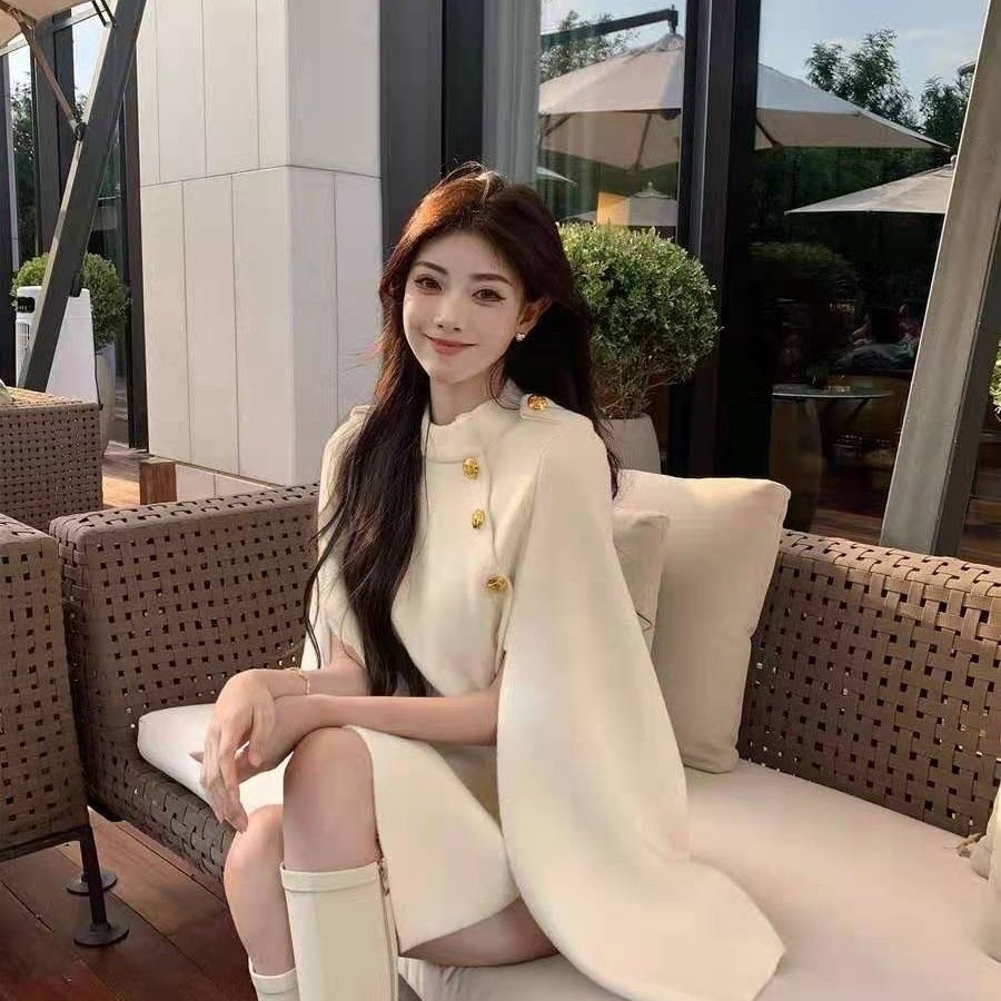 Épaissir hiver châle enveloppes Cape femmes automne Ponchos grande taille ouvert devant pull polaire couleur bloquant tenues écharpe manteau