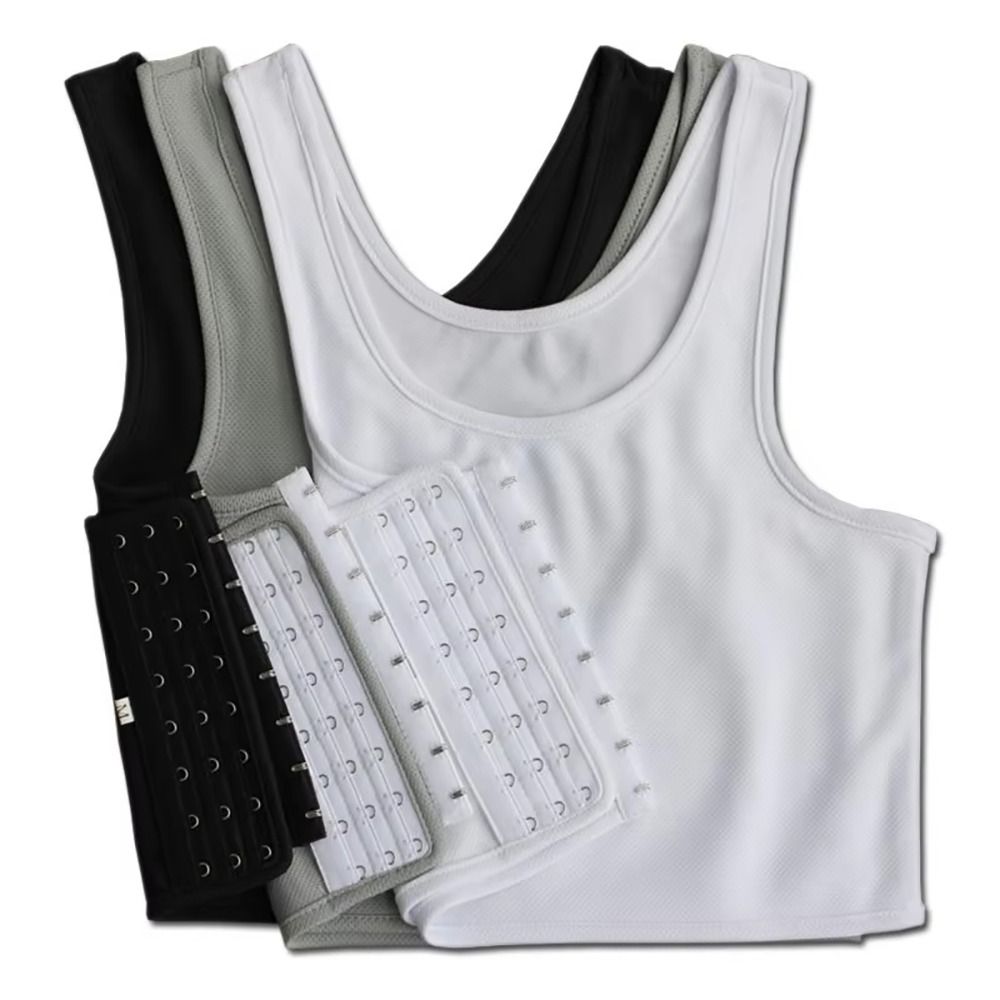 M-3XL renforcer Corset renforcé court Corset Tomboy lesbiennes débardeurs poitrine Shaper poitrine liant Trans gilet chemise sous-vêtements
