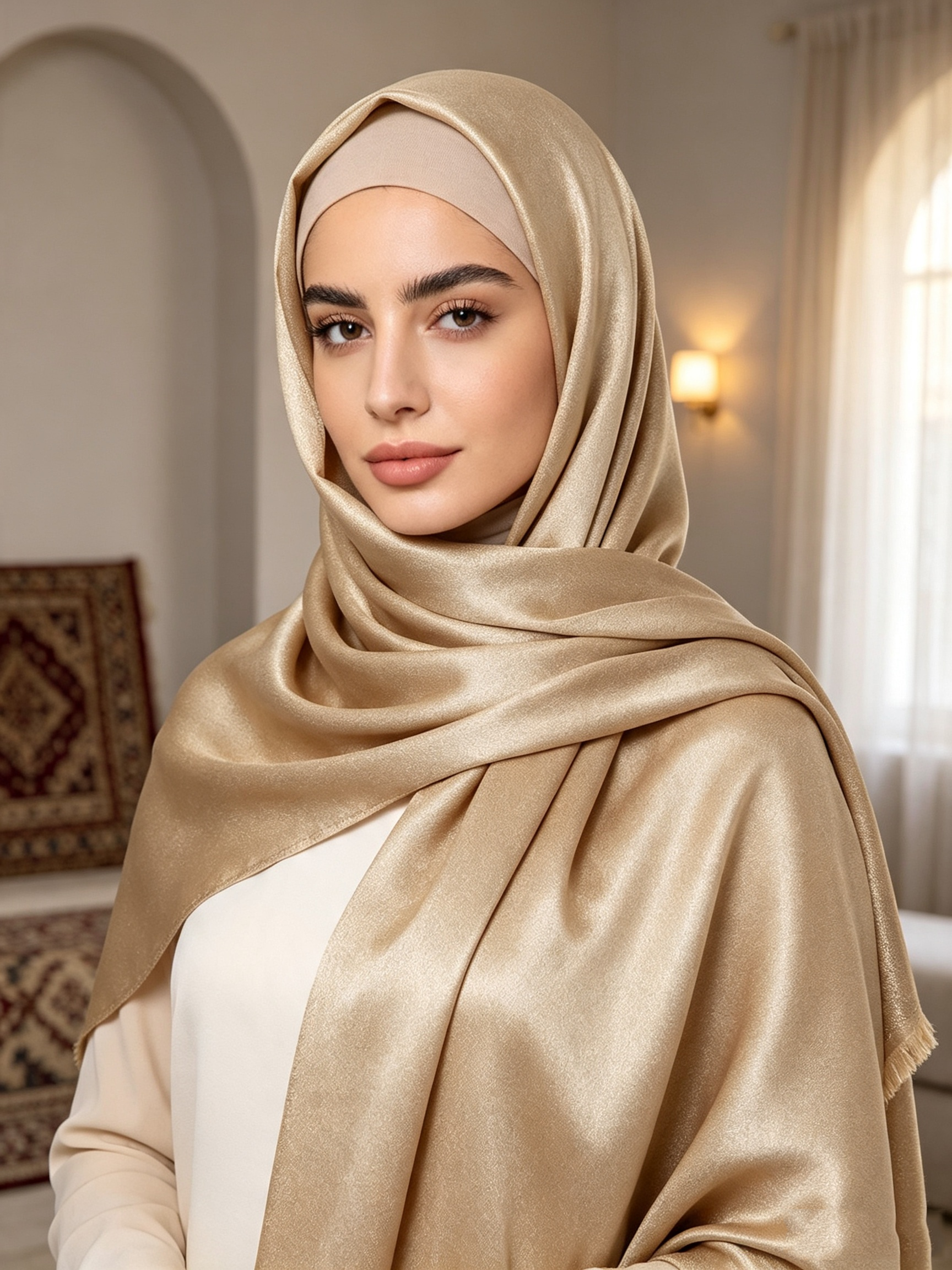 Châle double face à franges, foulard de luxe scintillant, hijab doux pour fêtes et mariages, écharpe islamique pour femmes.