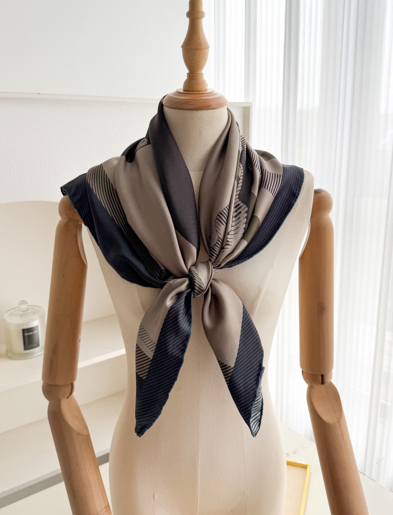 Foulard en soie sergé 90 cm, bords roulés à la main, bandanas, accessoires de cou pour femme, décorations pour cheveux et sacs