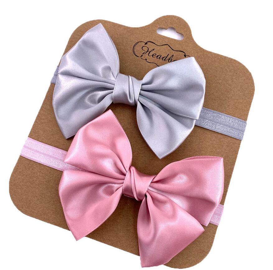 Bandeau en Satin Vintage pour bébé, nœuds de cheveux, accessoires de tête pour filles, nouveau-né, vente en gros, 4 pouces, 60 pièces/lot