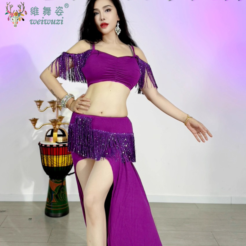 Ensemble de Costumes de danse du ventre, tenue, jupe et haut, ensemble de 2 pièces pour femmes adultes, vêtements de travail pour pratique de Performance sur scène