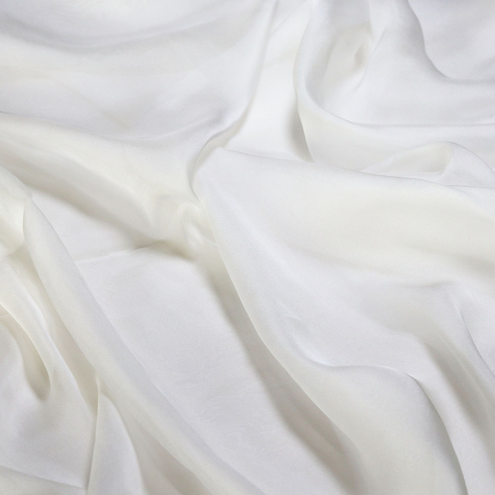 Tissu en mousseline de soie naturelle, blanc fin, sans colorant, 6mm, 140cm, pour peinture et couture, vente en gros