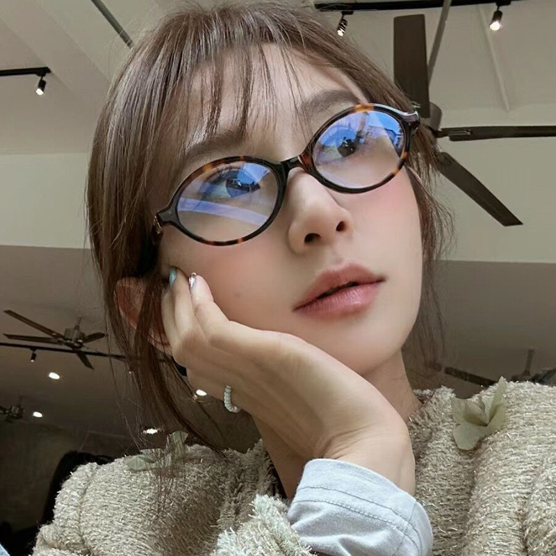 Lunettes de myopie pour femmes, monture ovale Vintage, blocage de la lumière bleue, lunettes de vue proche, 0-1.0-1.5-2.0-2.5-3.0 ~ ~-4.0
