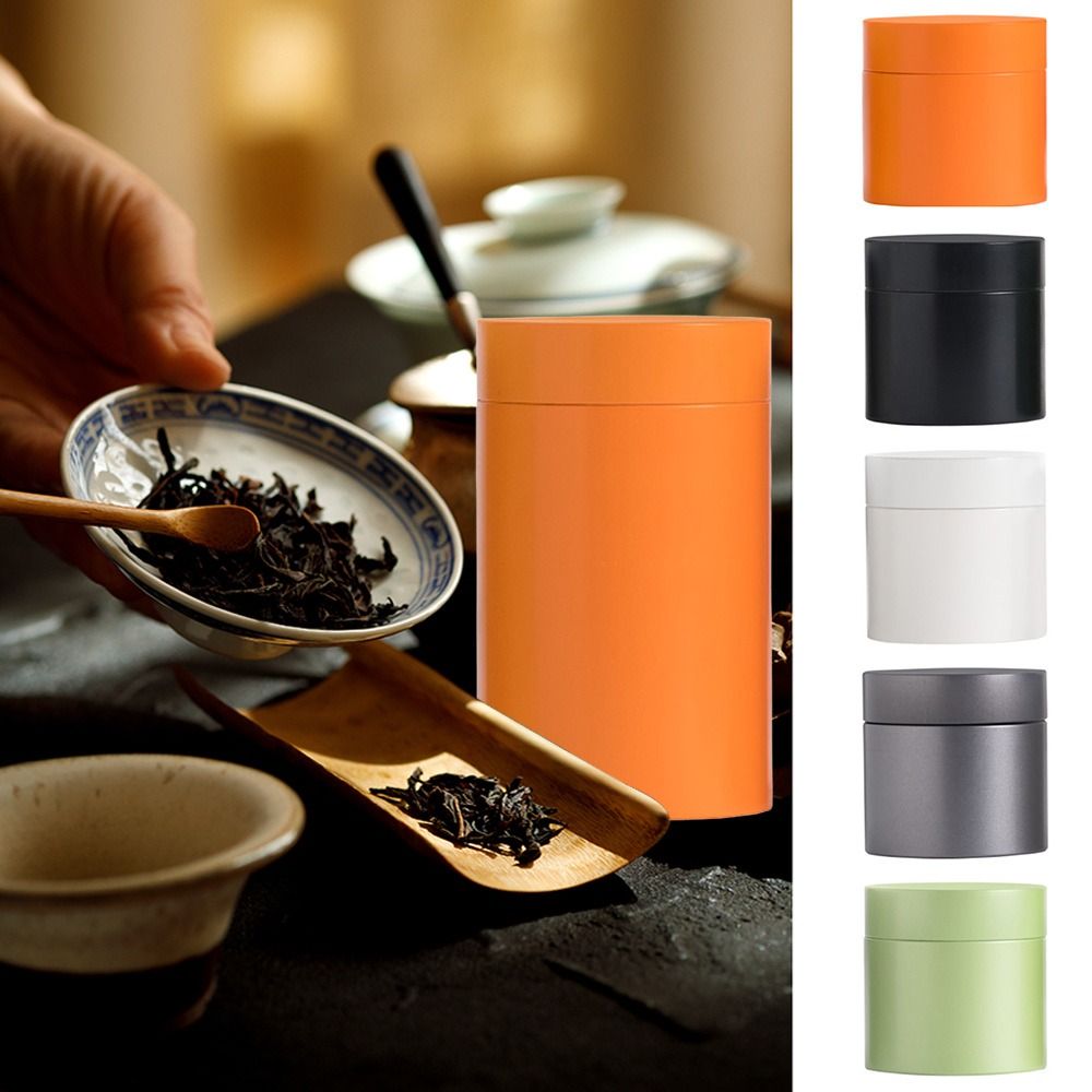 Boîte à thé en fer blanc de haute qualité, grande capacité, anti-humidité, ronde et hermétique, pour la maison et les voyages