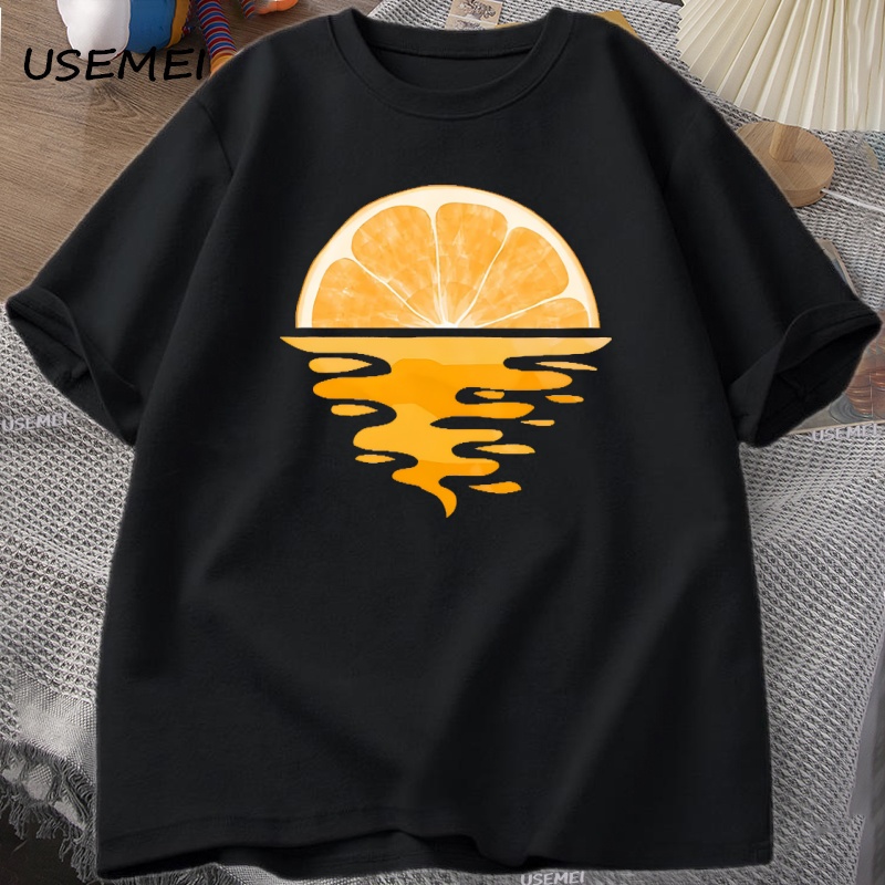 Orange Fruit T-shirt Fruit Lover Party Tee Shirt Casual Hommes Femmes Coton Manches Courtes Hommes Designer Vêtements Streetwear T-shirts
