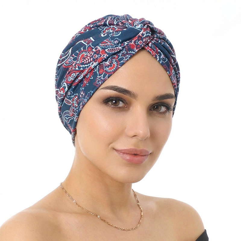 Nouveau turban croisé imprimé fleurs de cajou pour femme, bonnet, bandeau, foulards africains, prêt-à-porter, hijabs, bonnet chimio