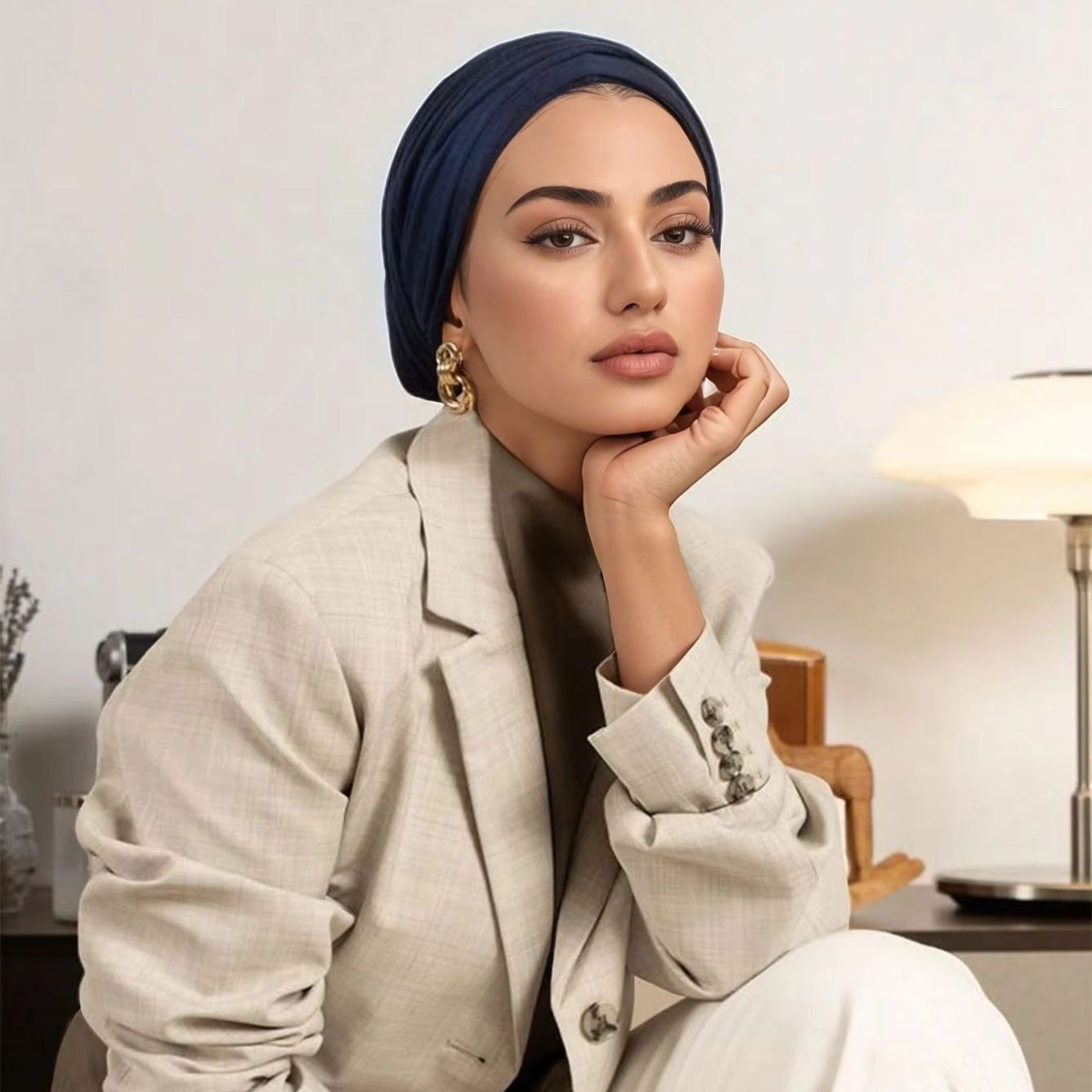 Maillot Modal instantané Hijab femme musulman sous-écharpe casquettes intérieures coton extensible chapeau Islam Turban Bonnet Foulard bandeau casquette croisée