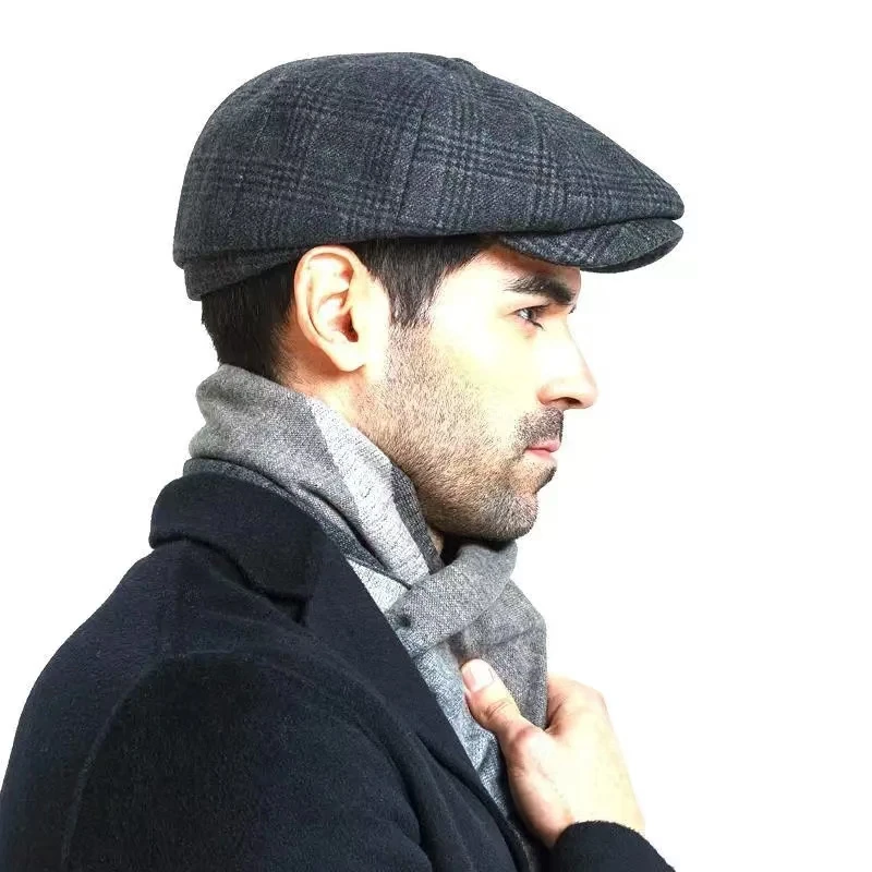 64 cm grande tête surdimensionné grande taille hommes classique chevrons gavroche Gatsby chapeau Tweed Vintage plat lierre Cabbie casquette cadeaux Sombreros