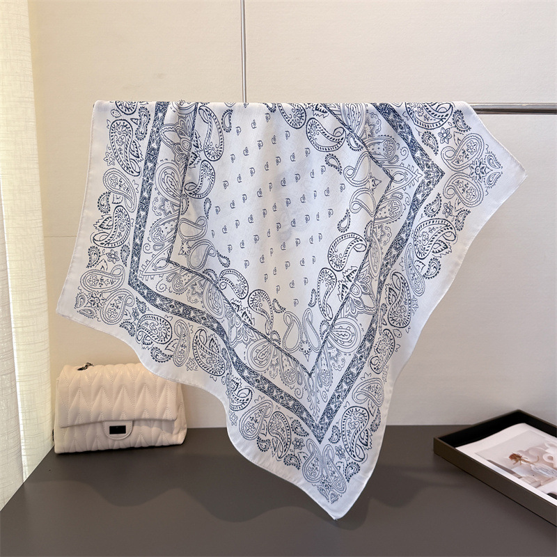 Écharpes carrées rétro à imprimé paisley 65*65cm, foulards en coton pour femmes, foulard doux, bandana, printemps automne, décoration chaude, enveloppes