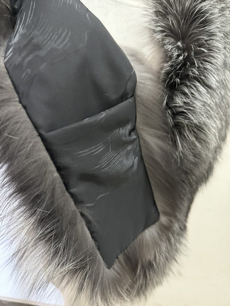 Écharpe d'hiver de luxe de grande taille, couleur naturelle, châle en fourrure de renard argenté véritable pour femmes