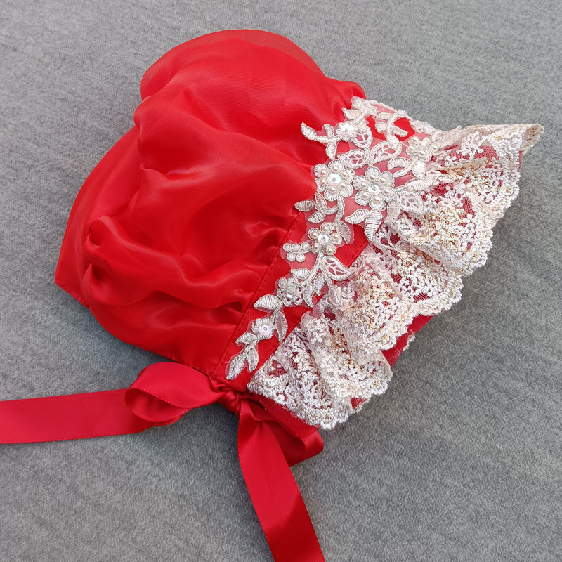Bonnet victorien à volants pour femme, chapeau de femme de chambre, bonnet de village, cosplay Lolita pour fille, nœud en dentelle, accessoires de costume, rétro, réglable