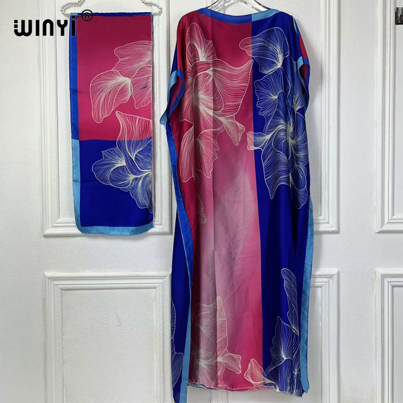WINYI-Robe traditionnelle africaine pour femmes, abaya dubaï, caftan de luxe, robe de soirée élégante, longueur maxi, couvertures de plage