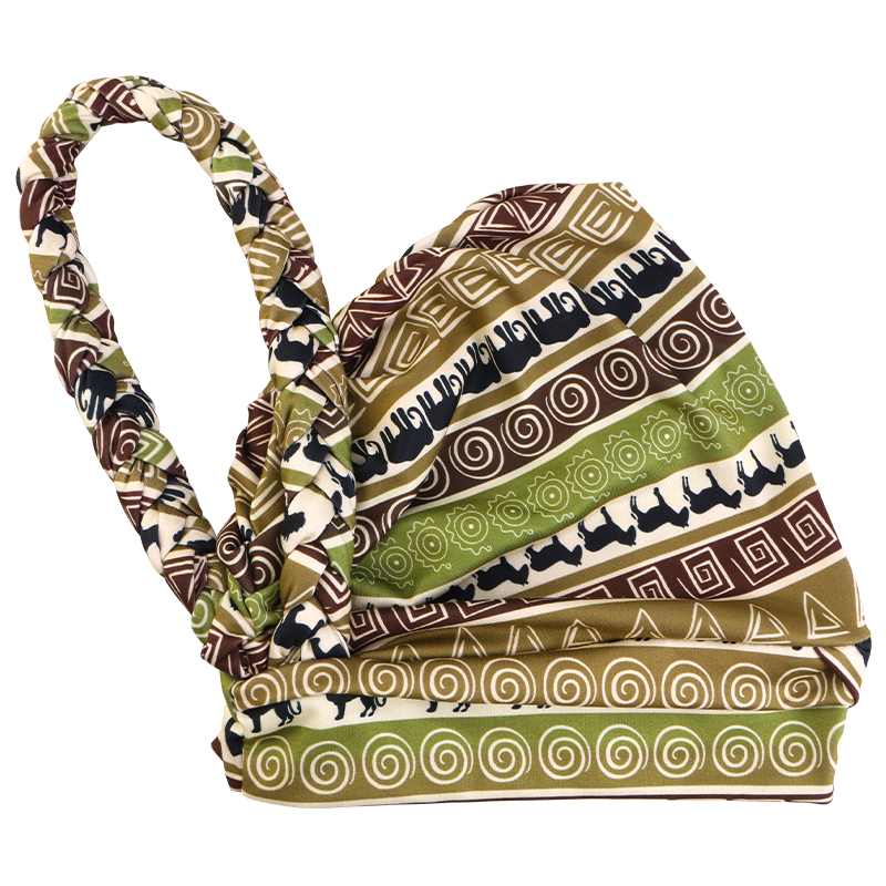 Nouveau bandeau africain Turban casquette impression torsions tresse tête casquette turban africain et calotte