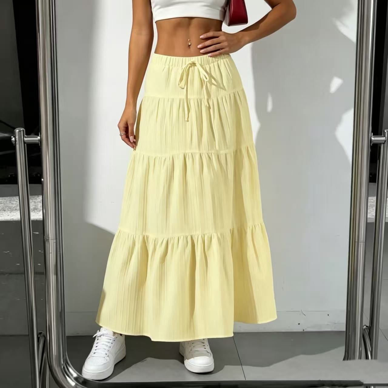 Robe blanche pour femme, coupe ample et épaisse