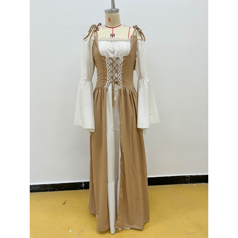 Costume de cosplay de pirate médiéval pour femmes, robe vintage de la Renaissance irlandaise, tenue de performance pour la danse, fête d'Halloween, jeu de rôle