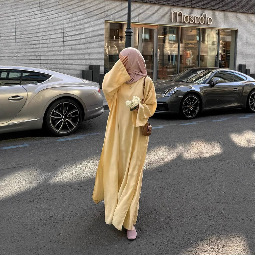 Ensemble 2 pièces pour femmes pour l'Aïd, robe longue, chemise, pantalon large, chemisier musulman, jalabiya, Ramadan, Dubaï, ensembles musulmans, robe longue arabe