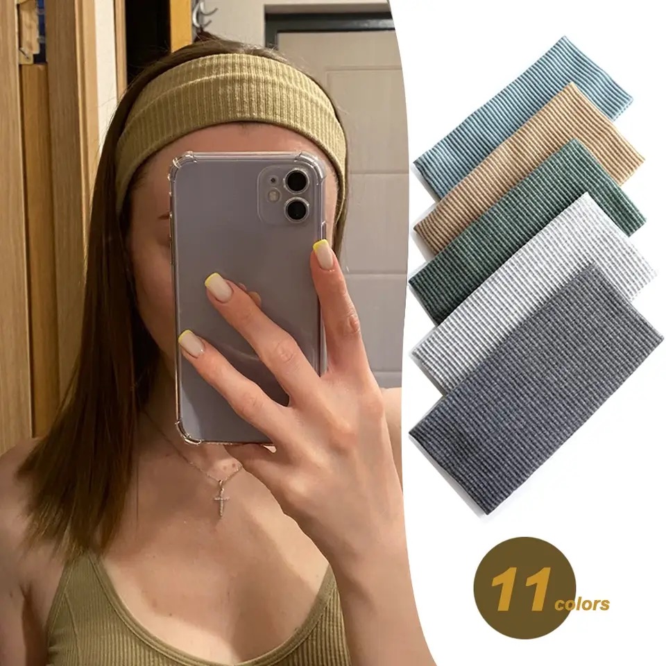 Bandeaux de Cheveux Larges et Solides, Doux et Antidérapants, artificiel astique, pour Sauna, Maquillage, Course à Pied, Yoga, Accessoires pour Femme et Fille